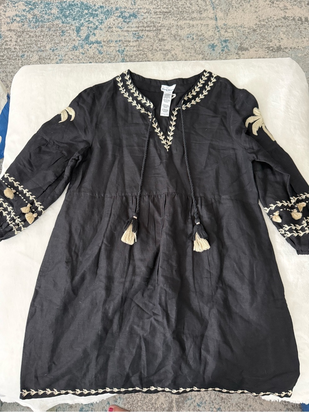 Tommy Bahama Playa Brava Palm Embroidered Cover Up Large D72